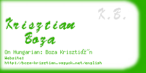 krisztian boza business card